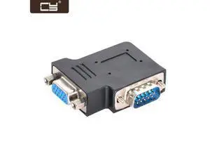Vertical Flat Left Angled 90 Degree VGA SVGA Male To Female extension Adapter DB-002-LE Vertical Flat Left Angled 90 Degree VGA SVGA Male To Female extension Adapter DB-002-LE