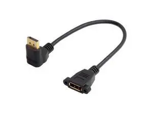 DisplayPort Display Port Male to Female 90 Degree Down Angled Extension Cable DisplayPort Display Port Male to Female 90 Degree Down Angled Extension Cable