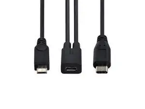 Micro USB Female to USB-C Type C USB 3.1 & Micro USB Male Splitter Extension Charge Cable UC-004 Micro USB Female to USB-C Type C USB 3.1 & Micro USB Male Splitter Extension Charge Cable UC-004