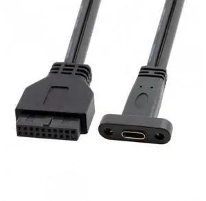 CYSM Single Port USB 3.1 Type C USB-C Female to USB 3.0 Motherboard 19pin Header Cable 40cm CYSM Single Port USB 3.1 Type C USB-C Female to USB 3.0 Motherboard 19pin Header Cable 40cm
