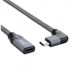 HKCY UC-118-RI Left Right Angled USB-C USB 3.1 Type C Male to Female Extension Data Cable with Sleeve for Laptop HKCY UC-118-RI Left Right Angled USB-C USB 3.1 Type C Male to Female Extension Data Cable with Sleeve for Laptop