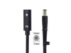 SM Type C USB-C Female Input to DC 7.4*5.0mm Power PD Charge Cable fit for Laptop 18-20V SM Type C USB-C Female Input to DC 7.4*5.0mm Power PD Charge Cable fit for Laptop 18-20V