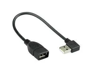 90 Degree Right Angled USB 2.0 A Male to USB Female Extension Cable 20cm U2-002-RI-0.2M 90 Degree Right Angled USB 2.0 A Male to USB Female Extension Cable 20cm U2-002-RI-0.2M