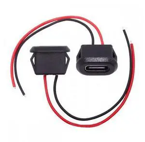 Cable 2pcs/set DIY OEM Type-C USB-C Female Socket to 2Pin Open Cable Latch Mount Type DC 5V Power Cable 2pcs/set DIY OEM Type-C USB-C Female Socket to 2Pin Open Cable Latch Mount Type DC 5V Power