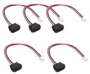 5pcs/set DIY OEM Type C Female Socket to 2Pin Header Cable Pitch=2.0mm Latch Mount Type DC 5V Power 5pcs/set DIY OEM Type C Female Socket to 2Pin Header Cable Pitch=2.0mm Latch Mount Type DC 5V Power