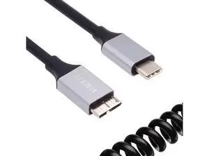 USB-C Type-C Host to Micro-USB3.0 Male OTG Stretch Coiled Cable 100cm Extension 5Gbps for Disk Phone Camera Data USB-C Type-C Host to Micro-USB3.0 Male OTG Stretch Coiled Cable 100cm Extension 5Gbps for Disk Phone Camera Data