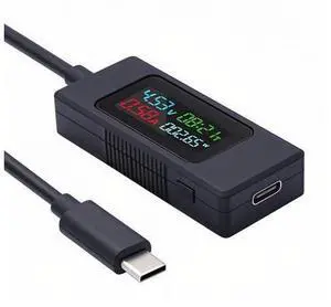 Type-C Voltage Current Power Capacity, Working Time Ammeter Voltmeter USB Cable Charger Detector USB-C Tester 4-30V 0-6.5A Digital Multimeter Type-C Voltage Current Power Capacity, Working Time Ammeter Voltmeter USB Cable Charger Detector USB-C Tester 4-30V 0-6.5A Digital Multimeter