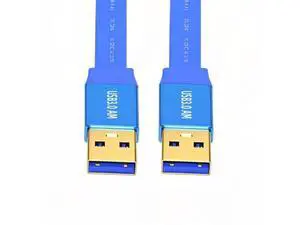 Ultra Flat Slim USB 3.0 Type-A Male to USB3.0 A Male Cable Extension Blue 5Gbps for Disk SSD Camera Data Ultra Flat Slim USB 3.0 Type-A Male to USB3.0 A Male Cable Extension Blue 5Gbps for Disk SSD Camera Data