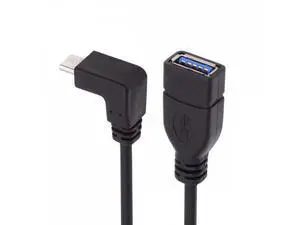 USB-C USB 3.1 Type-C Male to USB 3.0-A Female 10Gbps OTG Data Power Cable Up Down Angled USB-C USB 3.1 Type-C Male to USB 3.0-A Female 10Gbps OTG Data Power Cable Up Down Angled