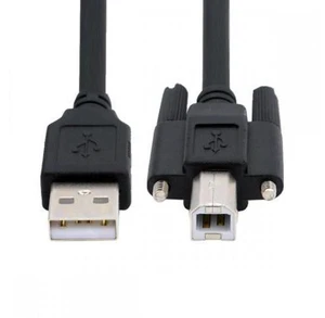 USB 2.0 Type-A Male to Type-B Thumbscrew Standard Male Mount Panel Type for Industrial Camera Robot Scanner Disk USB 2.0 Type-A Male to Type-B Thumbscrew Standard Male Mount Panel Type for Industrial Camera Robot Scanner Disk
