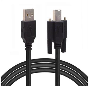 CY USB 2.0 Type-A Male to Type-B Thumbscrew Standard Male Mount Panel Type for Industrial Camera Robot Scanner Disk CY USB 2.0 Type-A Male to Type-B Thumbscrew Standard Male Mount Panel Type for Industrial Camera Robot Scanner Disk