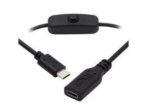 HKCY USB-C Cable with On Off Power Switch Button USB Type C Male to Female for Laptop Keyboard Raspberry Pi 4B HKCY USB-C Cable with On Off Power Switch Button USB Type C Male to Female for Laptop Keyboard Raspberry Pi 4B