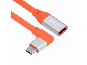 USB3.2 Male to Female Extension Cable 20Gbps 90 Degree Left Right Angled Ultra Soft High Flex with 100W and 8K 5K USB4.0 Type-C Compatible with Thunderbolt3/4 USB3.2 Male to Female Extension Cable 20Gbps 90 Degree Left Right Angled Ultra Soft High Flex with 100W and 8K 5K USB4.0 Type-C Compatible with Thunderbolt3/4