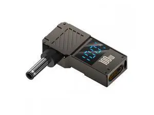 Type-C USB-C Input to DC 4.5x3.0mm Jack Smart LED Display 100W Output Power 20V 5A PD Charge 65W Adapter Compatible with DELLLaptop Type-C USB-C Input to DC 4.5x3.0mm Jack Smart LED Display 100W Output Power 20V 5A PD Charge 65W Adapter Compatible with DELLLaptop