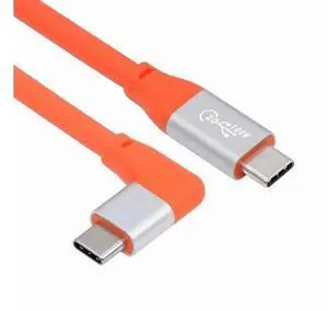 Cable USB3.2 20Gbps Male to Male Cable 90 Degree Left Right Angled Ultra Soft High Flex 100W 8K 5K 4K USB4.0 Hyper Super Flexible Cord (30cm) Cable USB3.2 20Gbps Male to Male Cable 90 Degree Left Right Angled Ultra Soft High Flex 100W 8K 5K 4K USB4.0 Hyper Super Flexible Cord (30cm)
