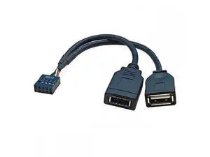 Dual Port Type-A & USB 3.1 Front Panel Socket Key-A Type-E to USB 2.0 9Pin 10Pin Mainboard Header Male Extension Cable Dual Port Type-A & USB 3.1 Front Panel Socket Key-A Type-E to USB 2.0 9Pin 10Pin Mainboard Header Male Extension Cable
