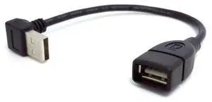 USB 2.0 Type-A Male to USB Female M-F Extension Cable 20cm 90 Degree Up Angled Type USB 2.0 Type-A Male to USB Female M-F Extension Cable 20cm 90 Degree Up Angled Type