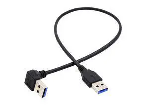 HKCY Angled USB 3.0 Type-A Male to Straight 3.0 Type-A Male Data 5Gbps Cable 90 Degree Down Angled 40cm HKCY Angled USB 3.0 Type-A Male to Straight 3.0 Type-A Male Data 5Gbps Cable 90 Degree Down Angled 40cm