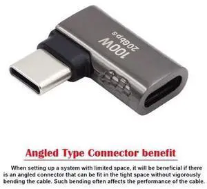 HKCY 20Gbps USB4 Type C Male to Female 90 Degree Left Right Angled 100W Power Data 8K Video Adapter for Laptop Phone HKCY 20Gbps USB4 Type C Male to Female 90 Degree Left Right Angled 100W Power Data 8K Video Adapter for Laptop Phone