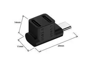 HKCY 10Gbps USB3.1 Type C Male to Dual Female Power Data Splitter Adapter Up Angled Compatible with Steam Deck Laptop HKCY 10Gbps USB3.1 Type C Male to Dual Female Power Data Splitter Adapter Up Angled Compatible with Steam Deck Laptop