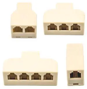 4pcs/lot 1-in-2-out 1-to-3 1-to-4 Way Outlet 6P4C RJ11 RJ12 Telephone Phone Modular Jack Line Splitter Adapter Extender 4pcs/lot 1-in-2-out 1-to-3 1-to-4 Way Outlet 6P4C RJ11 RJ12 Telephone Phone Modular Jack Line Splitter Adapter Extender