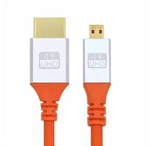 Micro HDMI 4K to HDMI Ultra Soft High Flex HDTV Cable Hyper Super Flexible Cord High Speed Type-A Male to Male for Computer HDTV (2.0M) Micro HDMI 4K to HDMI Ultra Soft High Flex HDTV Cable Hyper Super Flexible Cord High Speed Type-A Male to Male for Computer HDTV (2.0M)