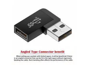 HKCY 10Gbps USB3.0 Male to Female Extension Power Data Video Adapter 90 Degree Left Angled Type HKCY 10Gbps USB3.0 Male to Female Extension Power Data Video Adapter 90 Degree Left Angled Type