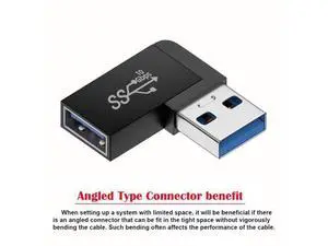 HKCY 10Gbps USB3.0 Male to Female Extension Power Data Video Adapter 90 Degree Right Angled Type HKCY 10Gbps USB3.0 Male to Female Extension Power Data Video Adapter 90 Degree Right Angled Type