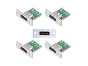 5pcs/set DIY OEM Type C Female Socket Connector Panel Mount Type with PC Board 24pin USB 2.0 Pinout 5pcs/set DIY OEM Type C Female Socket Connector Panel Mount Type with PC Board 24pin USB 2.0 Pinout