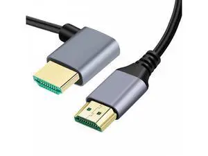 0.5M HDMI 2.1 Ultra Thin HDTV Cable 8K 4K Hyper Super Flexible Slim Cord Right Angled 90 Degree Type-A Male to Male for Computer HDTV 0.5M HDMI 2.1 Ultra Thin HDTV Cable 8K 4K Hyper Super Flexible Slim Cord Right Angled 90 Degree Type-A Male to Male for Computer HDTV
