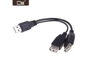 USB 2.0 A Male to Dual Data USB 2.0 A Female + Power Cable USB 2.0 A Female Extension Cable 20cm U2-236 USB 2.0 A Male to Dual Data USB 2.0 A Female + Power Cable USB 2.0 A Female Extension Cable 20cm U2-236