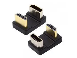 Cable 2pcs/lot Up & Down HDMI 1.4 Male Type-A to HDMI Female Port Saver 360 Degree Opposite U Shape Back Angled Extension Adapter Cable 2pcs/lot Up & Down HDMI 1.4 Male Type-A to HDMI Female Port Saver 360 Degree Opposite U Shape Back Angled Extension Adapter