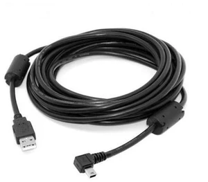 SM Mini USB B Type 5pin Male Left Angled 90 Degree to USB 2.0 Male Data Cable 5 Meters with EMI Ferrite Core SM Mini USB B Type 5pin Male Left Angled 90 Degree to USB 2.0 Male Data Cable 5 Meters with EMI Ferrite Core