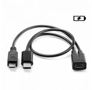 Micro USB Female to Type-C USB-C USB 3.1 Micro USB Male Splitter Extension Charge Cable Micro USB Female to Type-C USB-C USB 3.1 Micro USB Male Splitter Extension Charge Cable