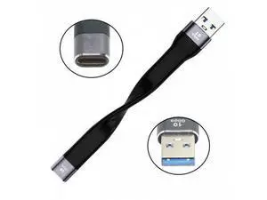 10Gbps USB 3.1 Type C Female to USB3.0 Type A Male Flat Slim FPC Data Cable 13cm for Laptop Phone 10Gbps USB 3.1 Type C Female to USB3.0 Type A Male Flat Slim FPC Data Cable 13cm for Laptop Phone