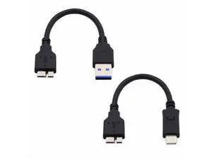 2pcs/set USB 3.1 Type-C USB-C to Micro 3.0 and USB 3.0 Type-A Male to Micro 3.0 B Male Disk SSD Data Cable 15cm 2pcs/set USB 3.1 Type-C USB-C to Micro 3.0 and USB 3.0 Type-A Male to Micro 3.0 B Male Disk SSD Data Cable 15cm