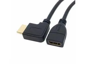 SM Right Angled 90 Degree Connector HDMI 1.4 with Ethernet & 3D Type A male to A female Extension Cable 0.5m SM Right Angled 90 Degree Connector HDMI 1.4 with Ethernet & 3D Type A male to A female Extension Cable 0.5m