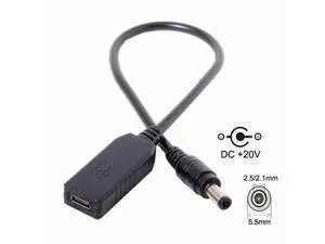 USB 3.1 Type-C USB-C to DC 20V 5.5 2.5mm 2.1mm Power Plug PD Emulator Trigger Charge Cable for Laptop USB 3.1 Type-C USB-C to DC 20V 5.5 2.5mm 2.1mm Power Plug PD Emulator Trigger Charge Cable for Laptop