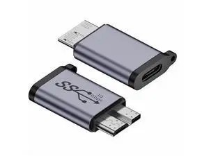 USB-C USB 3.1 Type-C Female to Micro USB 3.0 Male Data Adapter 10Gbps Data Power with Chain for Laptop SSD Disk USB-C USB 3.1 Type-C Female to Micro USB 3.0 Male Data Adapter 10Gbps Data Power with Chain for Laptop SSD Disk