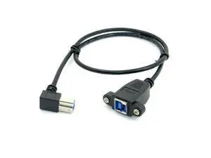 SM USB 3.0 Back Panel Mount B Type Female To Right Angled 90 Degree B Type Male Extension cable 0.5m SM USB 3.0 Back Panel Mount B Type Female To Right Angled 90 Degree B Type Male Extension cable 0.5m