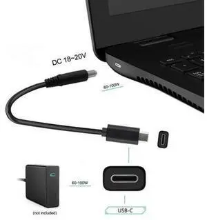 SM Type C USB-C Input to DC 4.5*3.0mm Power PD Charge Cable for Laptop 18-20V SM Type C USB-C Input to DC 4.5*3.0mm Power PD Charge Cable for Laptop 18-20V