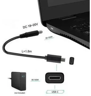 SM Type C USB-C Input to DC 5.5*2.5mm Power PD Charge Cable for Laptop Notebook SM Type C USB-C Input to DC 5.5*2.5mm Power PD Charge Cable for Laptop Notebook