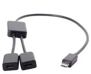SM Micro USB to Dual Ports Micro USB Female Hub Cable For Laptop PC & Mouse & Flash Disk SM Micro USB to Dual Ports Micro USB Female Hub Cable For Laptop PC & Mouse & Flash Disk