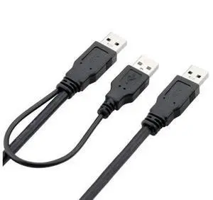 SM super speed USB 3.0 power Y cable two A Male to USB Male for external Hard Disk SM super speed USB 3.0 power Y cable two A Male to USB Male for external Hard Disk