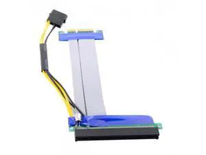 SM PCI-E Express 4x to 16x Flex Cable Extender Converter Riser Card Adapter with 4pin Power 15cm SM PCI-E Express 4x to 16x Flex Cable Extender Converter Riser Card Adapter with 4pin Power 15cm