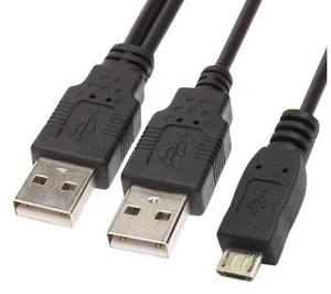 USB 2.0 two Male to Micro USB 5Pin Male Y Cable 80cm for external Hard Disk Drive U2-072-0.8M USB 2.0 two Male to Micro USB 5Pin Male Y Cable 80cm for external Hard Disk Drive U2-072-0.8M