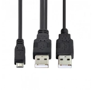 SM USB 2.0 Two Male to Micro USB 5Pin Male Y Cable 80cm for external Hard Disk Drive SM USB 2.0 Two Male to Micro USB 5Pin Male Y Cable 80cm for external Hard Disk Drive