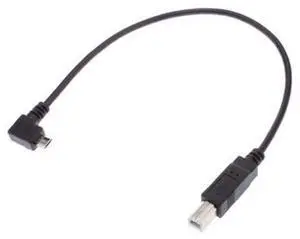 SM 30cm Right Angled 90 Degree Micro USB OTG to Standard B Type Printer Scanner Hard Disk Cable SM 30cm Right Angled 90 Degree Micro USB OTG to Standard B Type Printer Scanner Hard Disk Cable