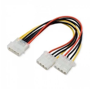 SM IDE 4 Pin to Dual IDE Y Splitter 10cm Hard Disk Power Supply Extension Cable SM IDE 4 Pin to Dual IDE Y Splitter 10cm Hard Disk Power Supply Extension Cable