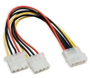 HKCY SA-057 IDE 4 Pin to Dual IDE Y Splitter 10cm Hard Disk Power Supply Extension Cable HKCY SA-057 IDE 4 Pin to Dual IDE Y Splitter 10cm Hard Disk Power Supply Extension Cable